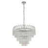 Szklana lampa wisząca rurki niklowana okrągła designerska nowoczesna Toulouse 104090 ENDON